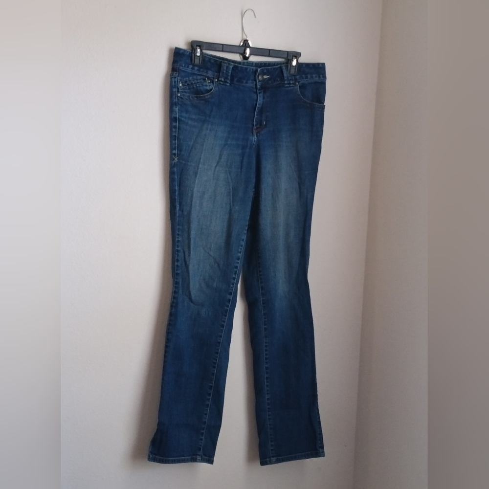 Lane Bryant Jeans Women 16T Blue Simply Straight Leg Denim Versatile Academia